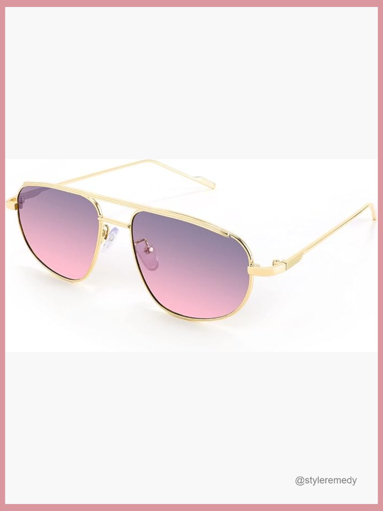Metal Frame Retro Aviator Sunglasses Small Fit Vintage Oval Lens